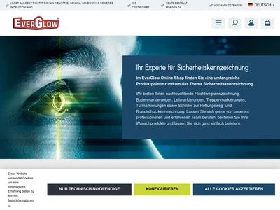 Website von EverGlow GmbH