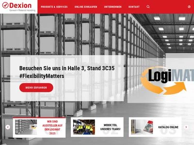 Website von Dexion GmbH