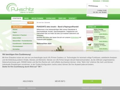 Website von Mag. F. Pukschitz Band & Papiergroßhandel eU