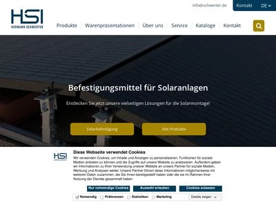 Website von HSI HERMANN SCHWERTER Iserlohn GmbH