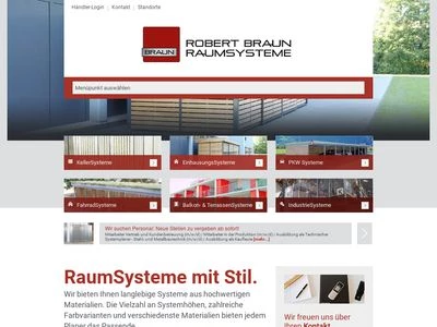 Website von Robert Braun RaumSysteme GmbH