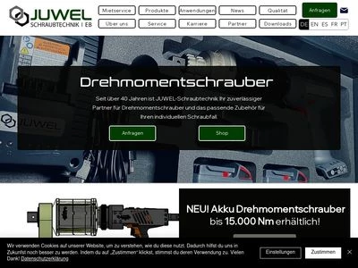 Website von Ernst Berger & Söhne JUWEL - Schraubtechnik GmbH