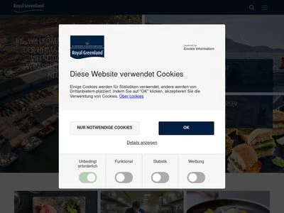 Website von Royal Greenland Vertriebs GmbH