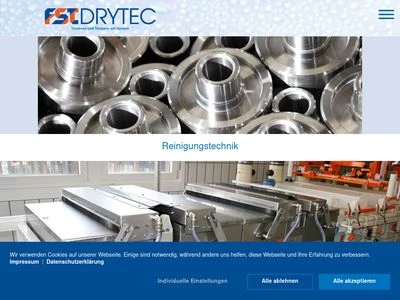 Website von FST Drytec GmbH