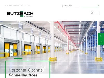 Website von Butzbach GmbH Industrietore