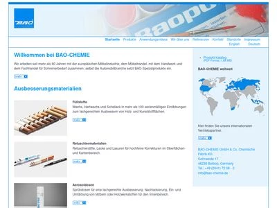 Website von BAO-CHEMIE GmbH & Co.