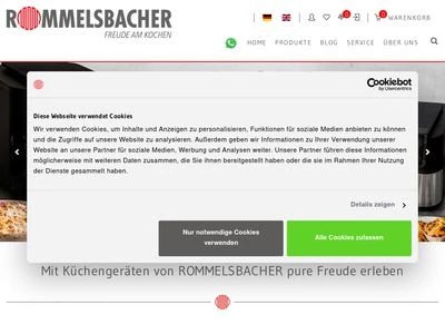 Website von Rommelsbacher ElektroHausgeräte GmbH