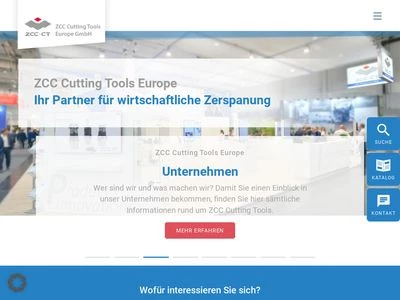 Website von ZCC Cutting Tools Europe GmbH