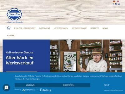 Website von Cornelius GmbH