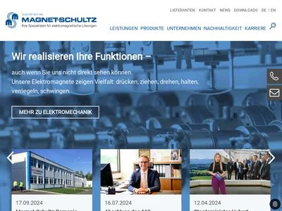 Website von Magnet-Schultz GmbH & Co KG