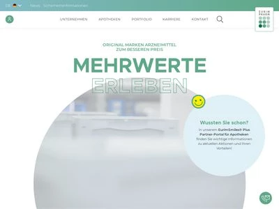 Website von EurimPharm Arzneimittel GmbH