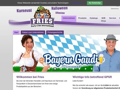 Website von Fritz Fries & Söhne GmbH & Co. KG