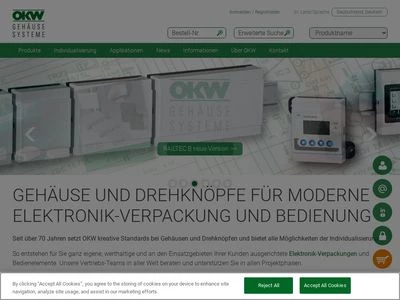 Website von Odenwälder Kunststoffwerke Gehäusesysteme GmbH