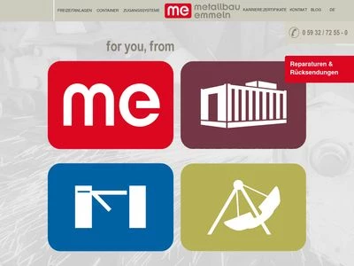 Website von Metallbau Emmeln GmbH & Co. KG