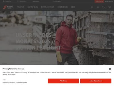 Website von NITRAS SAFETY PRODUCTS