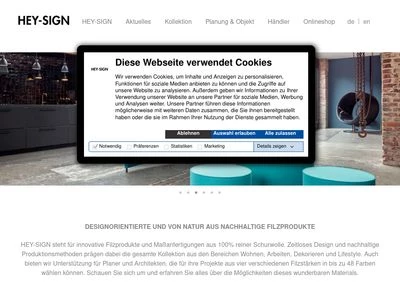 Website von HEY-SIGN GmbH