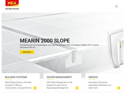 Website von MEA Bautechnik GmbH