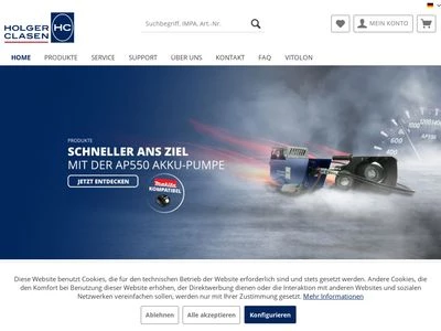 Website von Holger Clasen GmbH & Co. KG