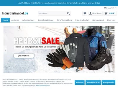 Website von ISL - Industriehandel & Service GmbH