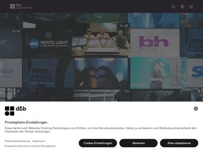 Website von d&b audiotechnik GmbH & Co. KG