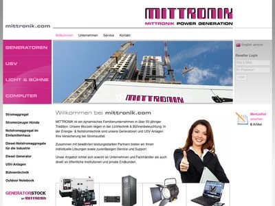 Website von MITTRONIK GmbH