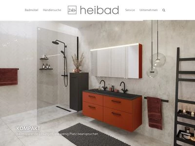 Website von heibad Heidecker Badmöbel Vertriebs GmbH