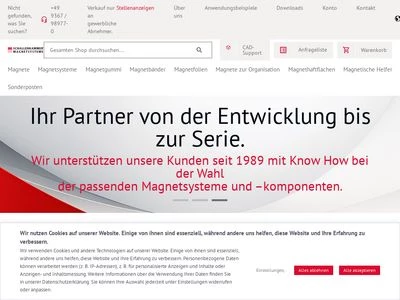 Website von Schallenkammer Magnetsysteme GmbH