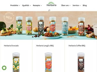 Website von Herbaria Kräuterparadies GmbH