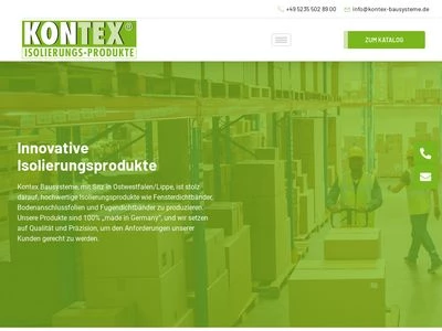 Website von KONTEX Bausysteme GmbH & Co. KG