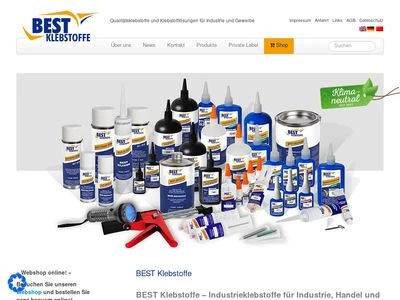 Website von Best Klebstoffe GmbH & Co. KG