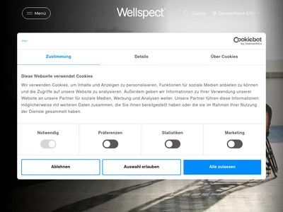 Website von Wellspect Healthcare - Dentsply IH GmbH 