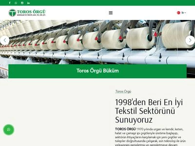 Website von TOROS ÖRGÜ