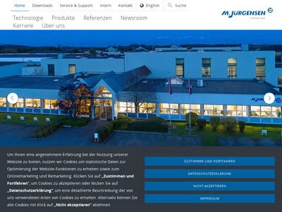 Website von M. Jürgensen GmbH & Co KG