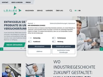 Website von Gebrüder Lödige Maschinenbau GmbH