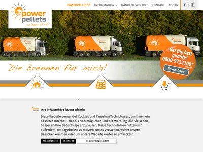 Website von PowerPellets Vertriebs GmbH & Co.KG