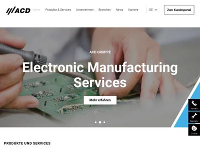 Website von ACD Holding GmbH & Co. KG