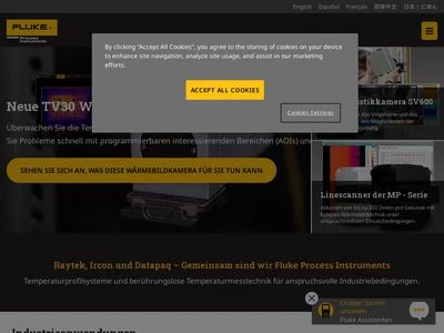 Website von Fluke Process Instruments GmbH