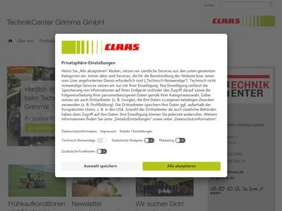 Website von TechnikCenter Grimma GmbH