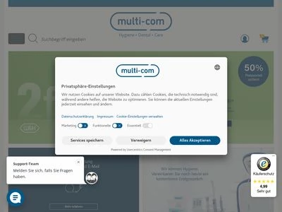 Website von  multi-com GmbH & Co. KG