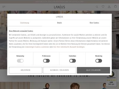 Website von LANIUS GmbH