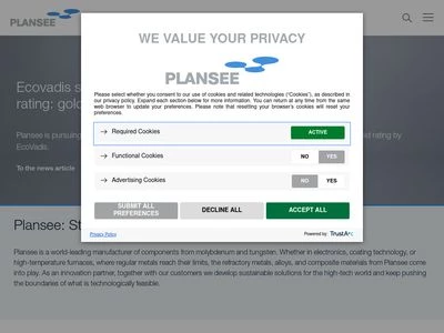 Website von Plansee SE
