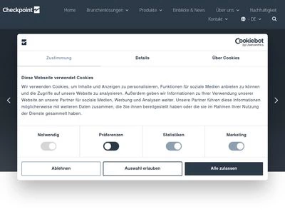 Website von Checkpoint Systems GmbH