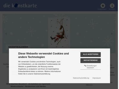 Website von Die Kunstkarte - Andreas Nußberger