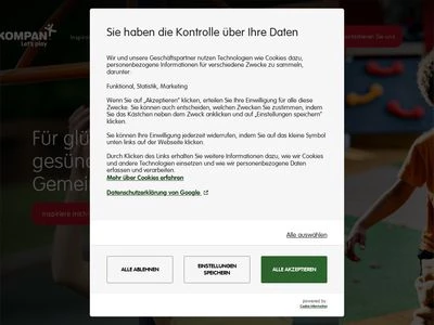 Website von KOMPAN GmbH