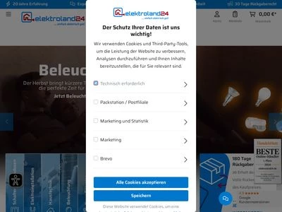 Website von elektroland24 GmbH