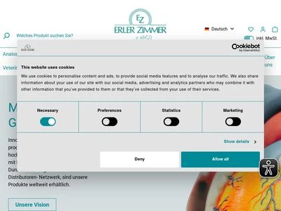 Website von Erler-Zimmer GmbH & Co. KG