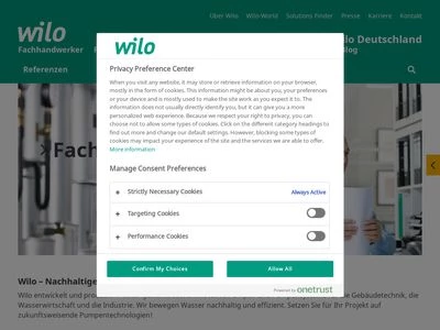 Website von WILO SE