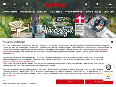 Website von ikra GmbH