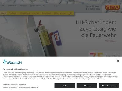 Website von SIBA GmbH