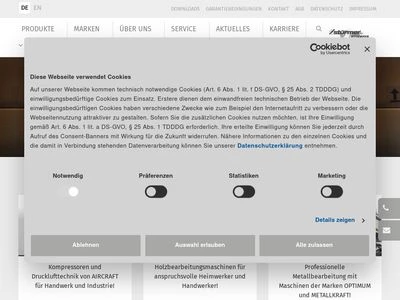 Website von Stürmer Maschinen GmbH